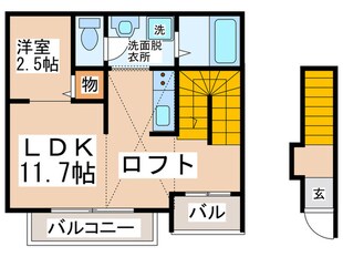 ベルリード藤井寺Ｃ棟の物件間取画像